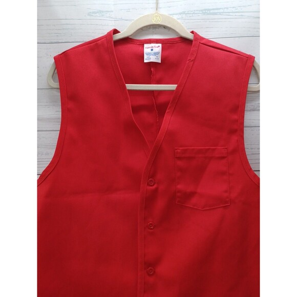 Vtg Unisex Work Vest Supermarket Grocery Store Employee Uniform Volunteer M - Picture 3 of 8